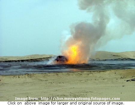 First glimpse of 'HELL'... an abandoned burning well - Fotopages.com