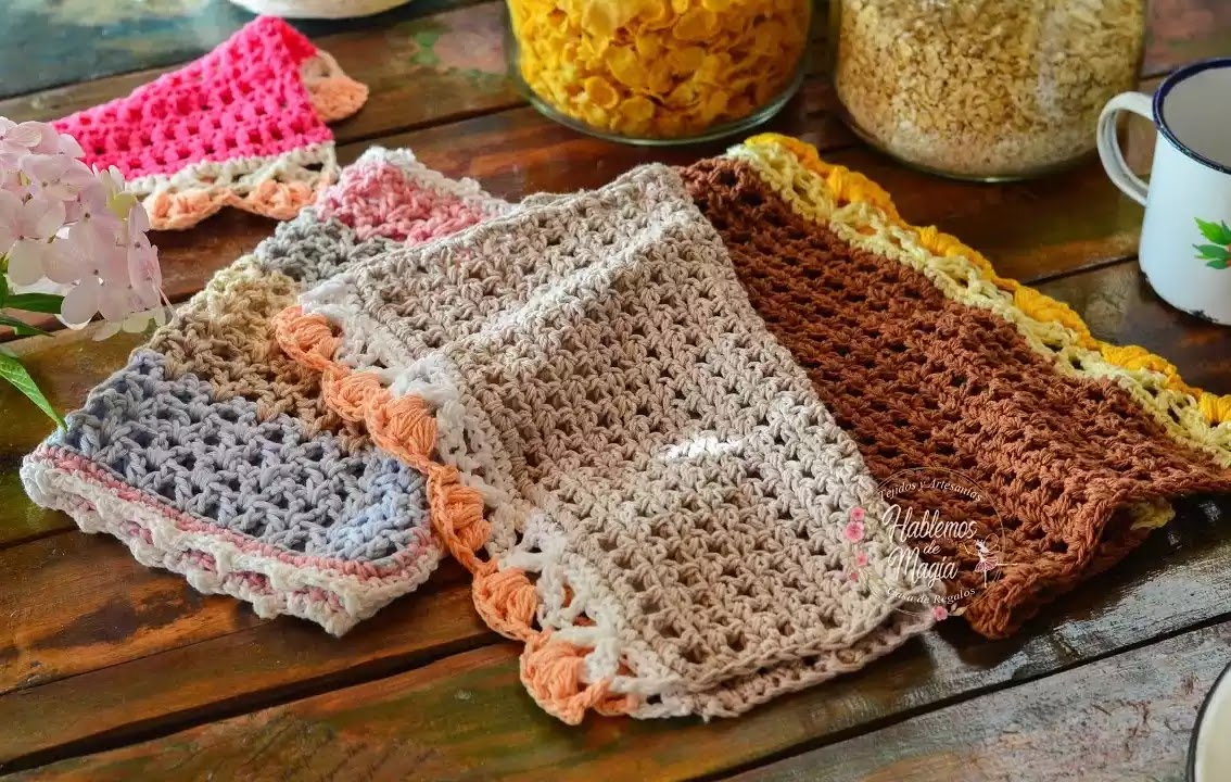 PASO A PASO GRATIS de Paños de Cocina a Crochet