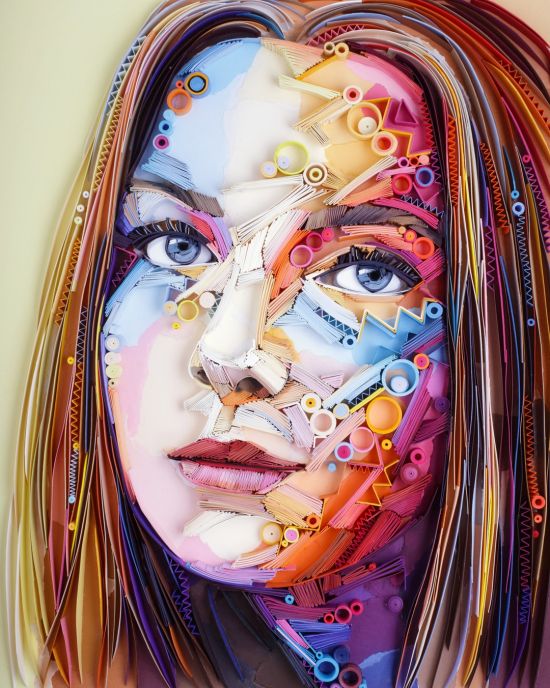 Yulia Brodskaya arte pinturas feitas com papel textura cores