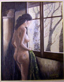 desnuda en la ventana