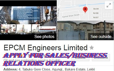 Sales/Business Relations Officer Job at EPCM Engineers Limited 2018 | Application Form Online