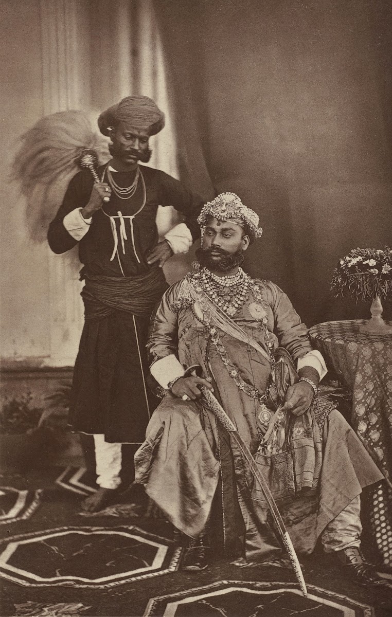The Maharaja of Indore Tukojirao Holkar II at the Delhi Darbar of 1877