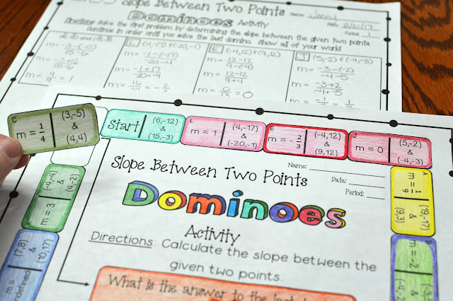 Slope Between Two Points Dominoes Activity