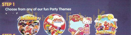 Jollibee birthday party package brochure 2017