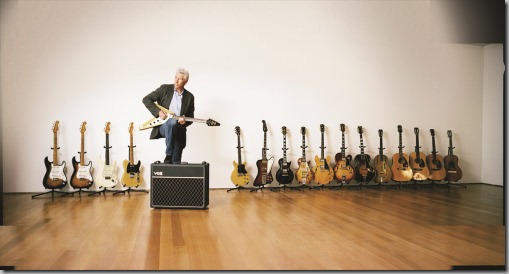 Richard Gere with his guitar collection_LARGE