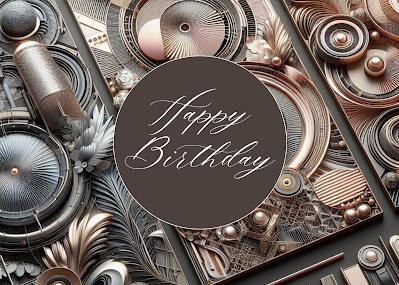 Free Happy Birthday Wishes | Metallic Aesthetic Watercolor 3D Render Design | Printable | Instant Download