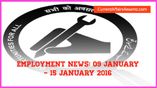 Employment news January 2016