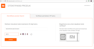 Gambar: Contoh Cek Produk Xiaomi