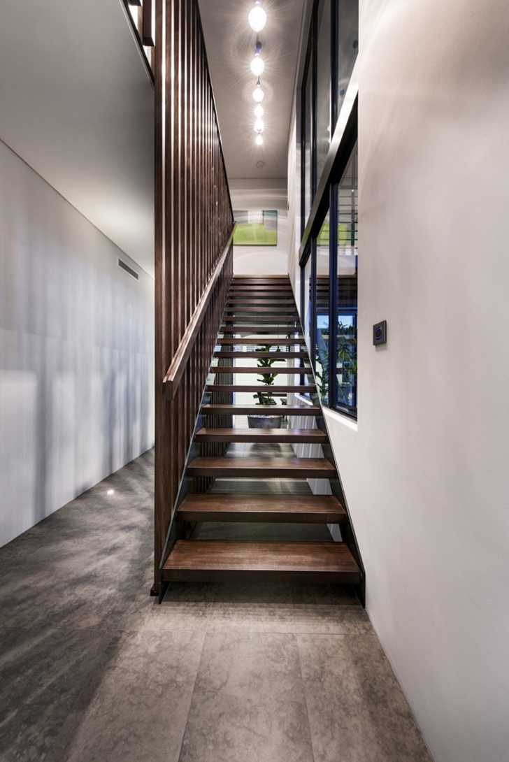 Wooden stairs in The Warehaus by Residential Attitudes