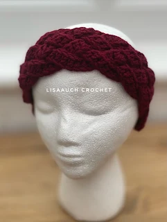 FREE Crochet Pattern Braided Headband 5 strand Headband Earwarmer - Free Crochet Pattern by LisaAuch Crochet