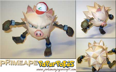 Pokemon Primeape Papercraft