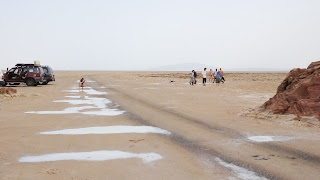 Salty area and very hot in Danakil