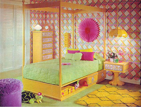 Desain Kamar Tidur Funky dan Retro