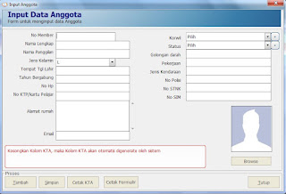 Aplikasi database Komunitas Club Motor