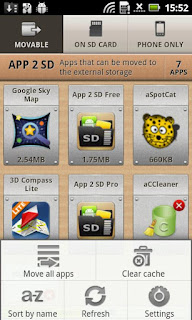 App 2 SD Pro 2.61 APK: ứng dụng di chuyển các phần mềm cài đặt trên điện thoại sang thẻ nhớ