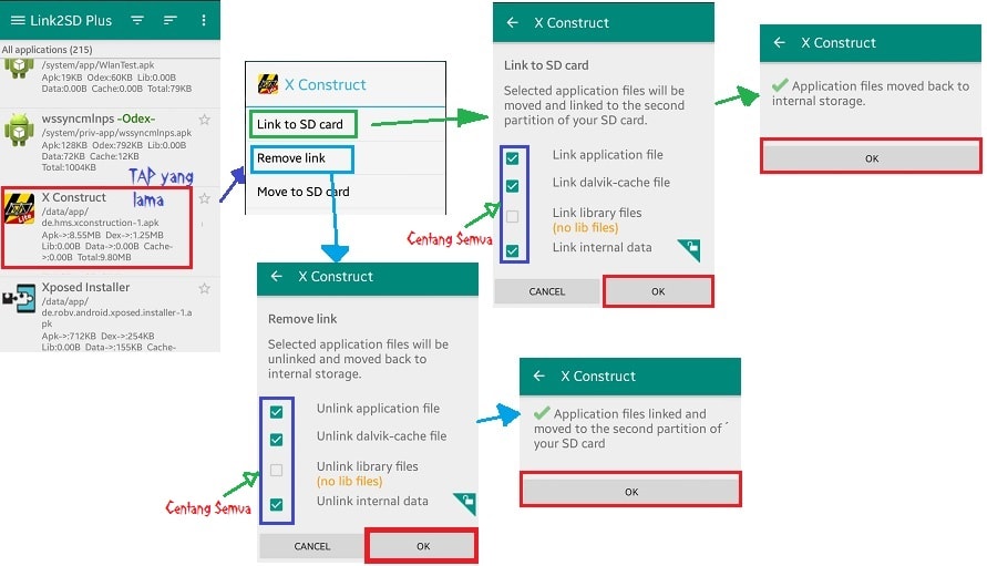 Cara Menggunakan Link2SD 4.0.12 Memindahkan Aplikasi Android Dari Internal Ke partisi Ext2 MicroSD ROOT