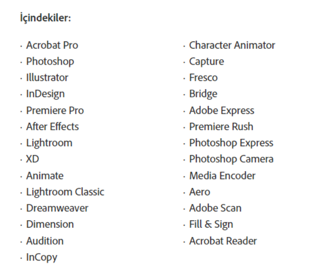 Adobe Creative Cloud 1 Haftalık Hesap İçindeki Tüm Uygulamalar (100 GB)