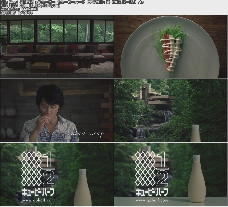 Tvcm Cut 福山雅治 キユーピー キユーピーハーフ 12 12 15s Tvcm Cut 福山雅治 キユーピー キユーピーハーフ 12 12 15s