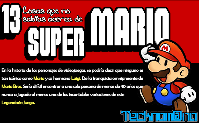 13 cosas que no sabias acerca de Mario Bros.