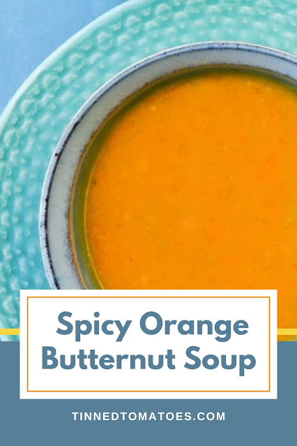 Spicy orange butternut soup pin.