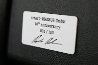 Smart ForTwo Brabus 10th Anniversary (2012) Plaque Detail