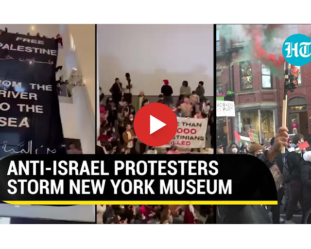 Hundreds Storm New York Museum; 'Intifada' Chants Raised Protesting Against Israel | Watch