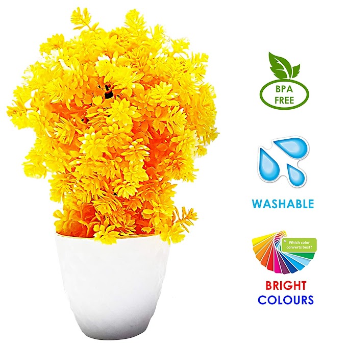 IIGárdeñ-AngelsII - Beautiful Yellow Flowers Round Shape - Auspicious Feng Shui Flowers - Artificial Flowers - Best for Home Decor