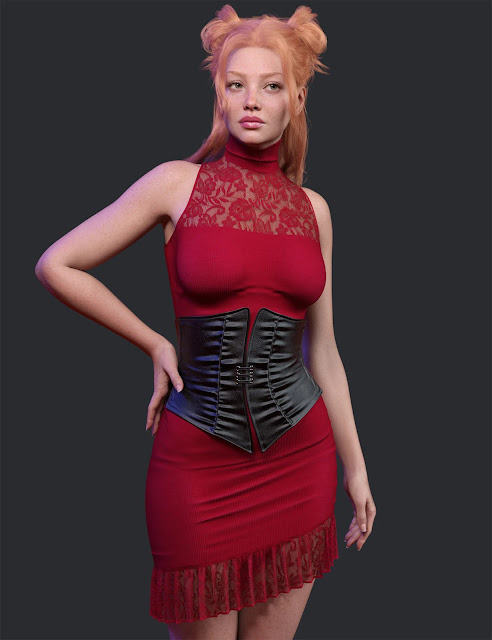 Detailed Review of the dForce Candid Slim Dress for Genesis 9