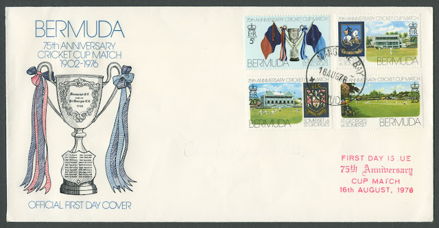 Bermuda Cup Match 75th Anniversary Official First Day Cover 16 August 1976.