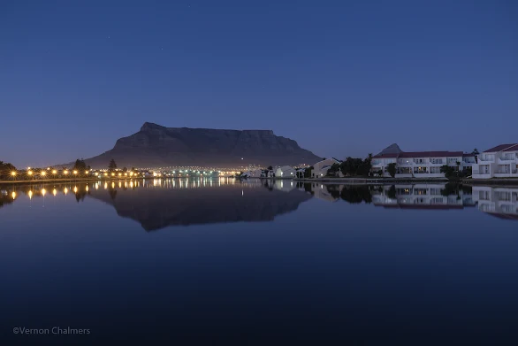 Vernon Chalmers  Copyright Vernon Chalmers: Table Mountain / Cape Town over Milnerton Lagoon