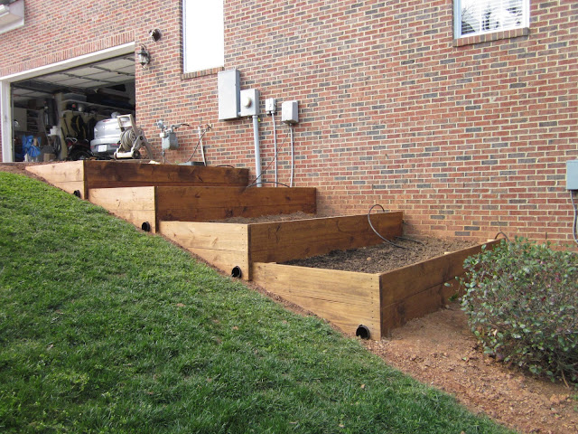 raised beds, raised beds on a slope, vegetable garden, building project, diyDesignFanatic.com