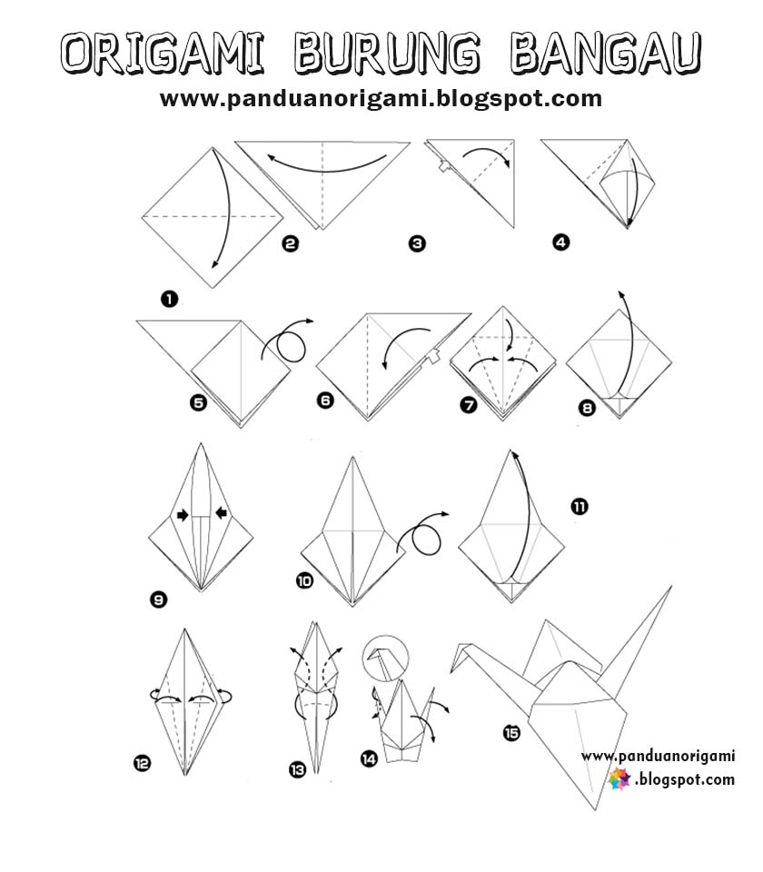 Panduan Membuat  Origami  Burung  Bangau Panduan Belajar 