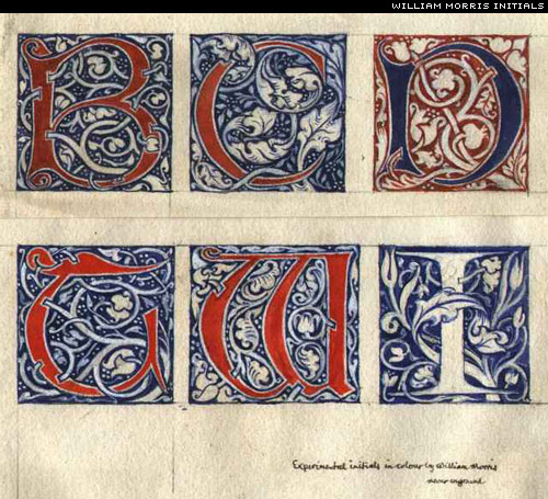 william morris designs. William Morris Initials