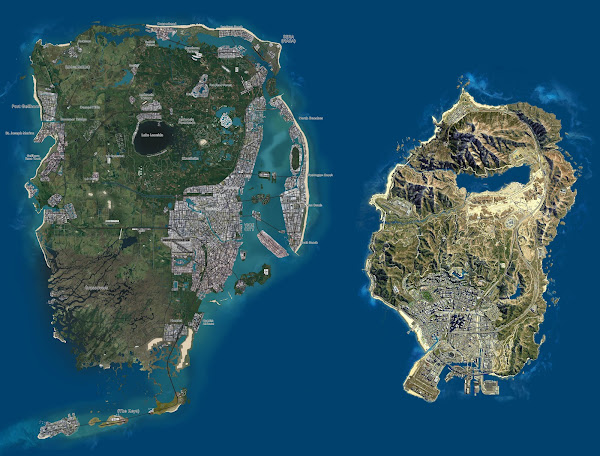 GTA 6 Satellite Map View Based on Google Maps