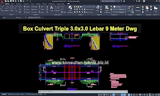 Gambar-Triple-Box-Culvert-3x3-Dwg-Autocad-01