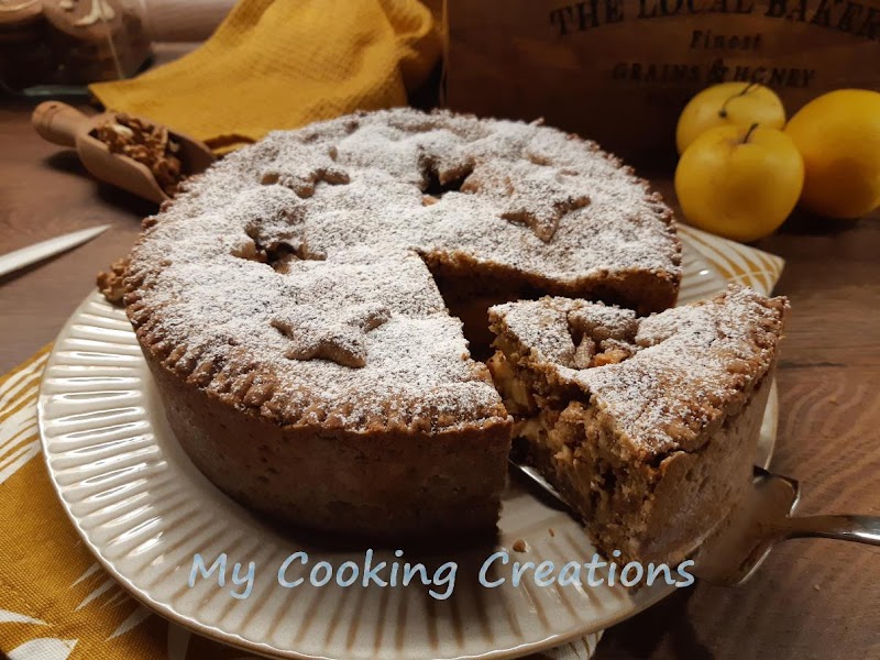 Кростата с ябълки, орехи и шоколад * Torta noci e mele con cioccolato