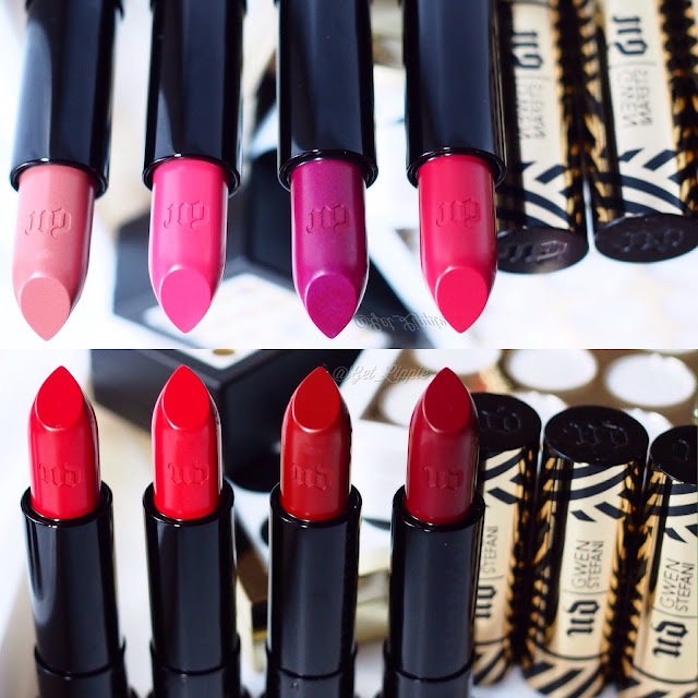 Urban Decay #UDxGwen Gwen Stefani Collection - Lipsticks Pinks and Reds