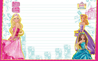 Caratula para cuaderno Horizontal de Barbie