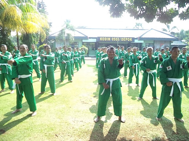 Anggota Kodim 0508/Depok Ikut Ujian Kenaikan Sabuk YongMoodo