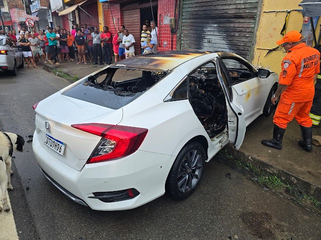 Ilha de Itaparica: suspeito morre carbonizado durante fuga após atirar contra polícia
