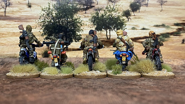 28mm modern African insurgents/terrorists from Eureka (Australian SAS conversions) and Miska miniatures