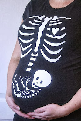  I don't know that a skeleton can be pregnant. Here is a good costume to amaze all the guests at Halloween party.