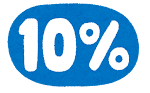 消費税のイラスト文字「10%」