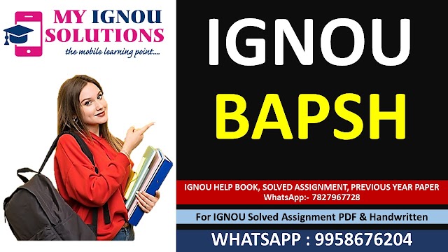 IGNOU BAPSH Solved Assignment 2023-24 – BACHELOR OF ARTS POLITICAL SCIENCE HONOURS