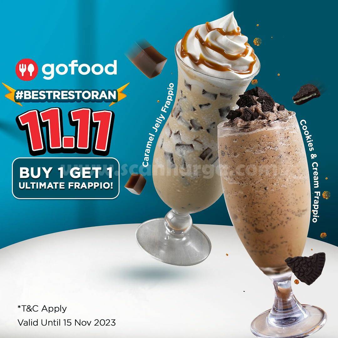 Promo Excelso Coffee Gofood 11.11 - Spesial Buy 1 Get 1 Free