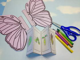 butterfly life cycle sequence cards