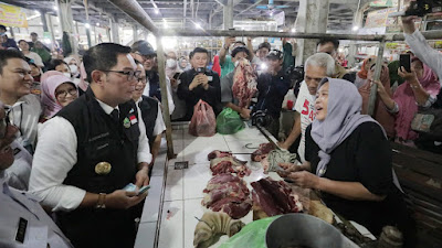 Antisipasi Inflasi, Gubernur Jabar Tinjau Pasar Pasalaran Cirebon 