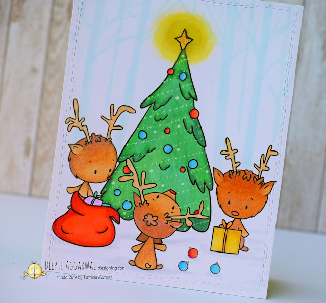 Reindeer Christmas card