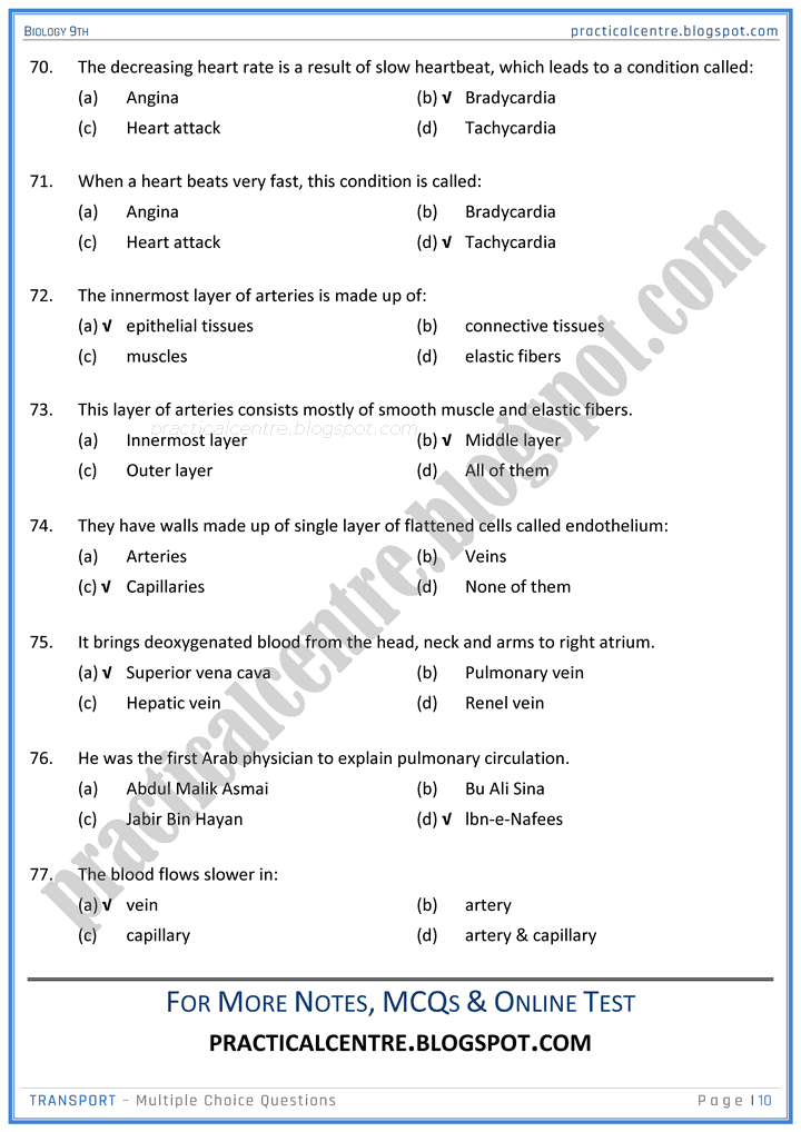 transport-mcqs-biology-9th-notes