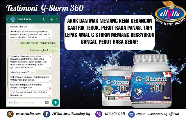 G-STORM 360' : Penyelesaian kepada masalah gastrik, pedih ulu hati dan ketakselesaan perut.